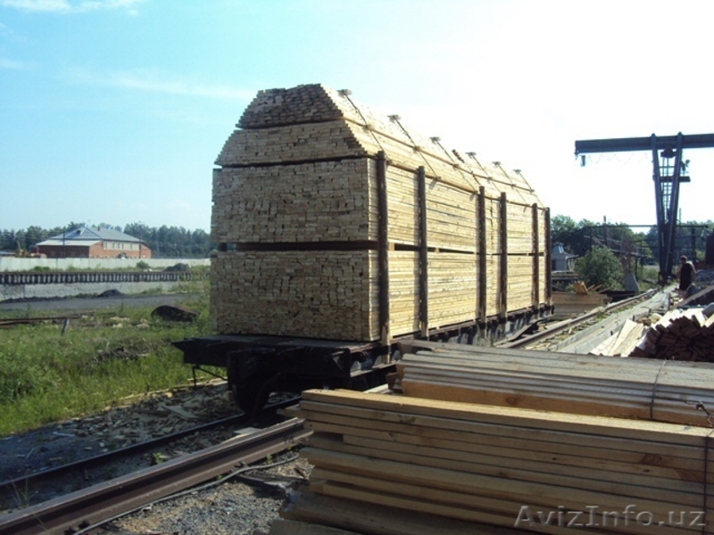 Доска обрезная, брус от производителя в вагонном объёме - Изображение #1, Объявление #516478